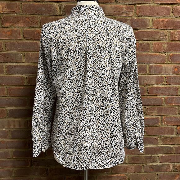 Talbots Cheetah Print Button Down Blouse - Picture 3 of 6